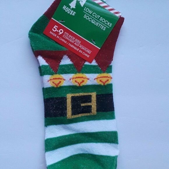Christmas‎ House Women's Christmas Elf Socks. Fits - Picture 2 of 8